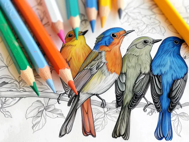 Discover Nature’s Palette: 35 Free Bird Coloring Pages