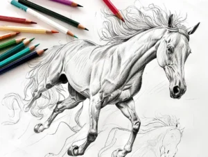 Majestic 20 Horse Coloring Pages for Download: Printable Equine Art for Kids