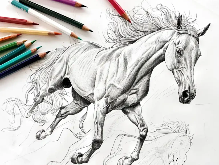 Majestic 20 Horse Coloring Pages for Download: Printable Equine Art for Kids