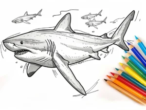 Engage Kids with 30 Printable Shark Coloring Pages: Underwater Adventure!