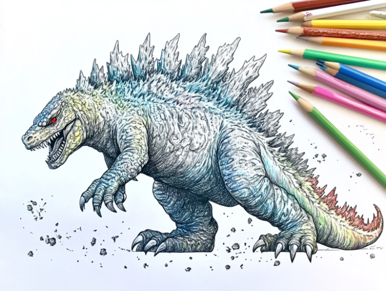 Free Godzilla Coloring Pages – 25 Printable Designs for Kids