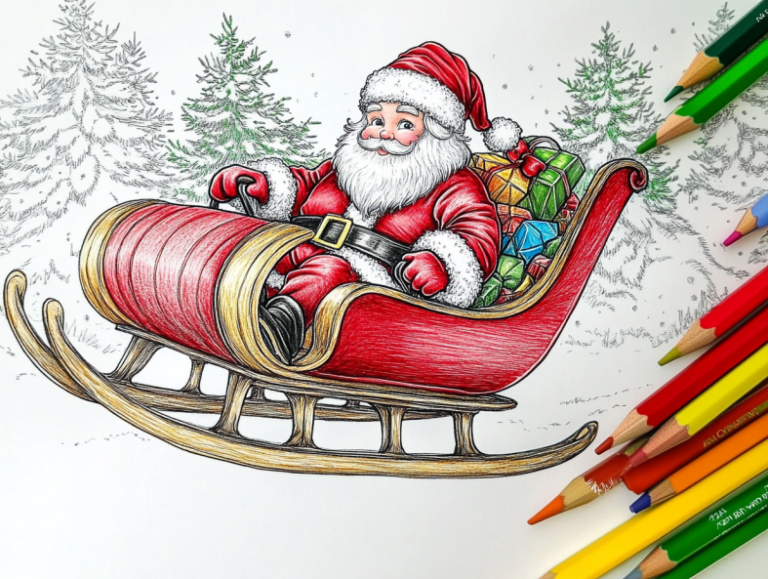 25 Santa Claus Coloring Pages to Print and Enjoy This Christmas