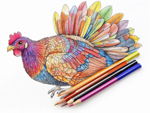 35 Printable Turkey Coloring Pages for Kids and Adults