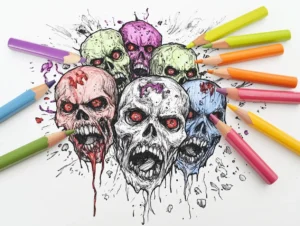 25 Printable Zombie Coloring Pages for Kids and Halloween