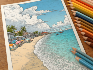 30 Printable Beach Coloring Pages for Kids to Enjoy