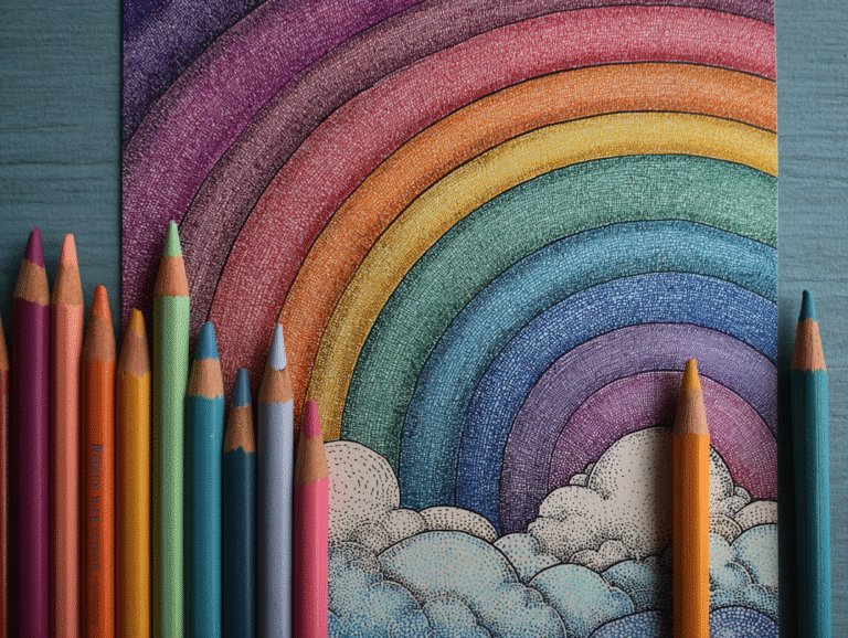 20 Printable Rainbow Coloring Pages for Kids and Adults